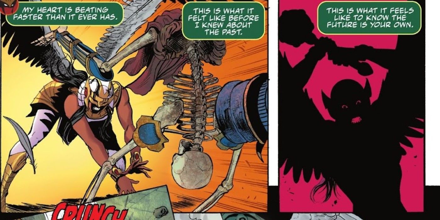 Hawkgirl in Dark Crisis- Worlds Without a Justice League