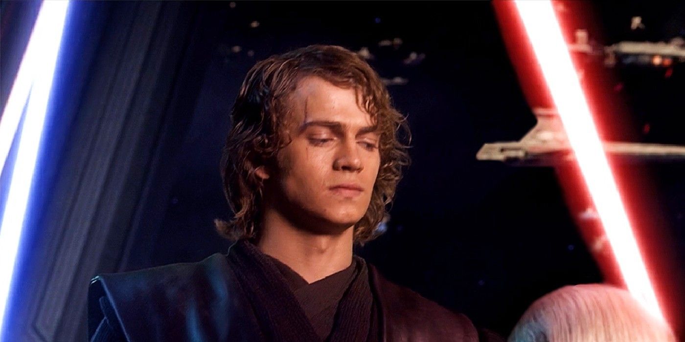 Anakin Skywalker preparing to attack in Star Wars Episode III - Revenge of the Sith
