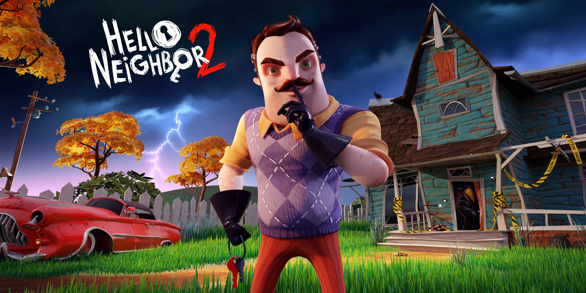 A promotional image from the upcoming horror game Hello Neighbor 2