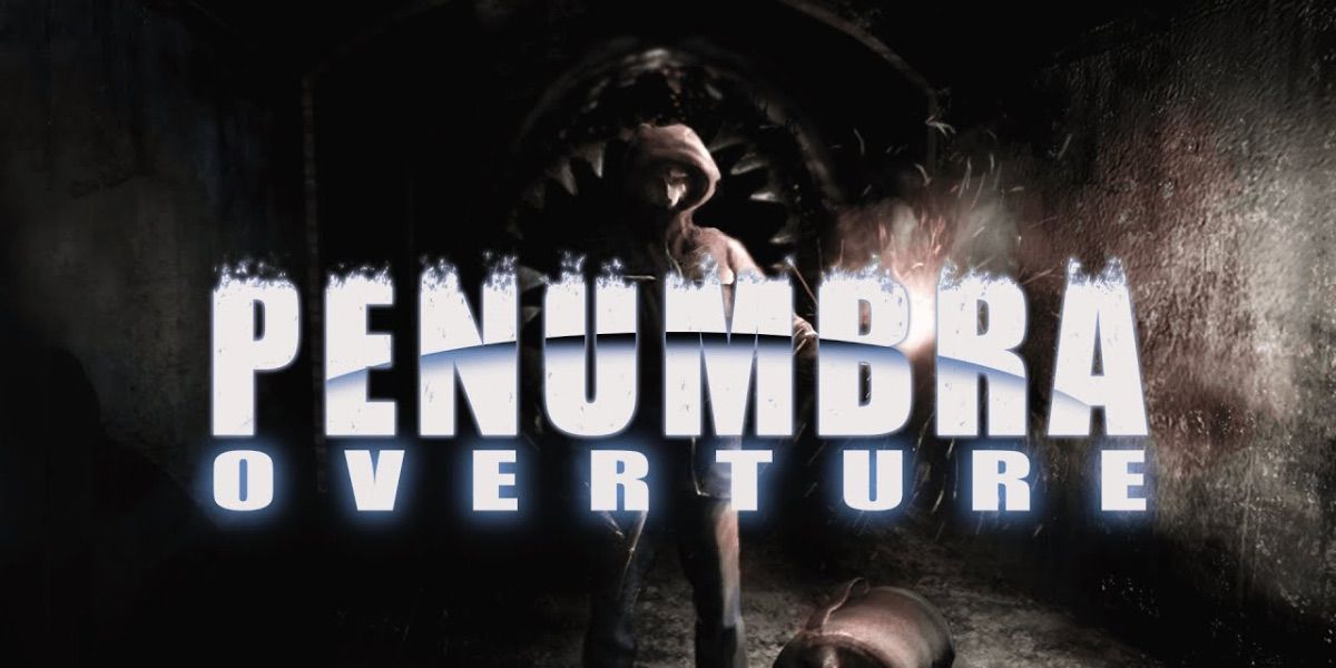 A man in a hoodie stands in the darkness from Penumbra Overture 