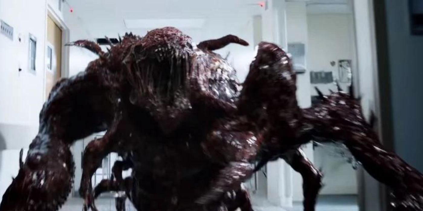 Hospital Monster from Stranger Things looking at the camera