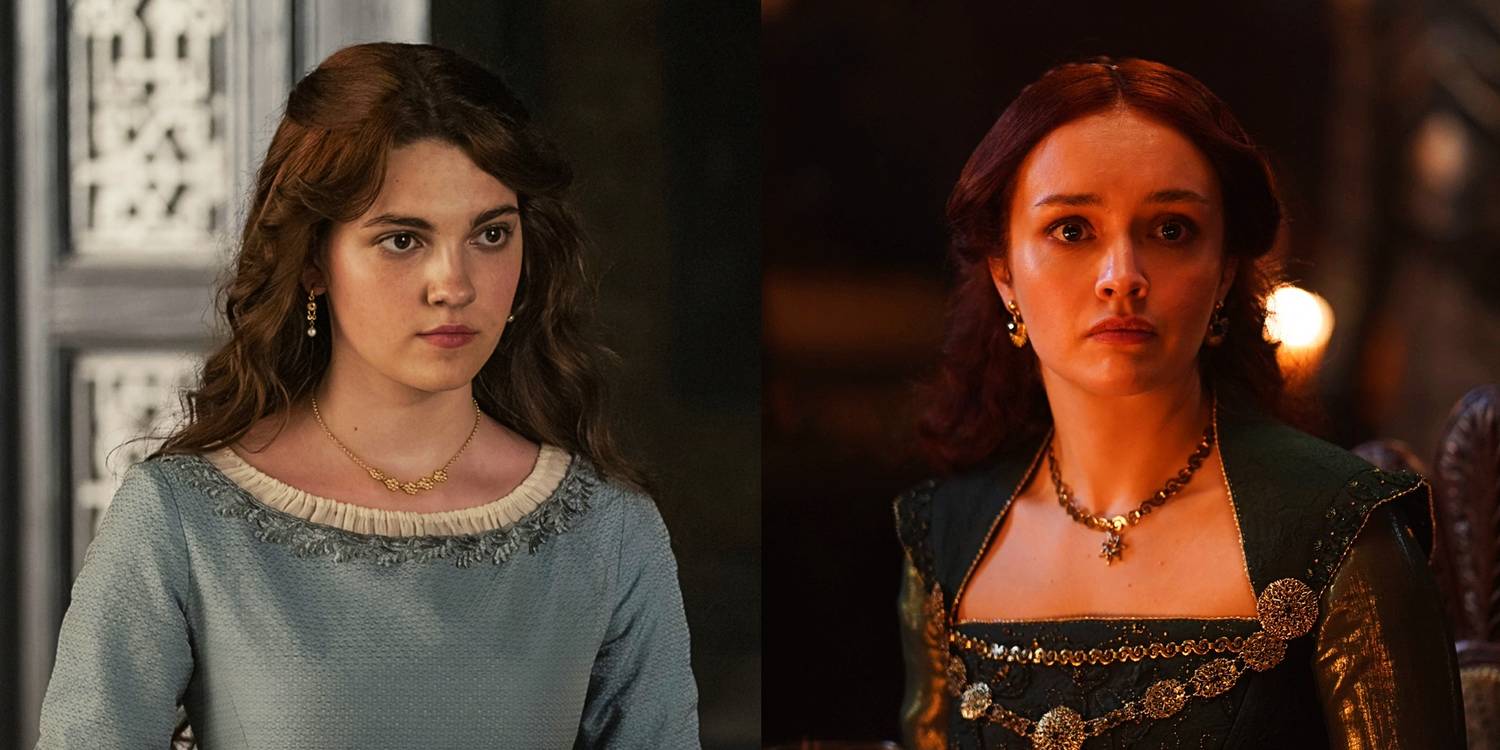 Saiba quem foram atores substituídos em A Casa do Dragão 2 Emily Carrey e Olivia Cooke interpretam Alicent em A Casa do Dragão (Reprodução / HBO)