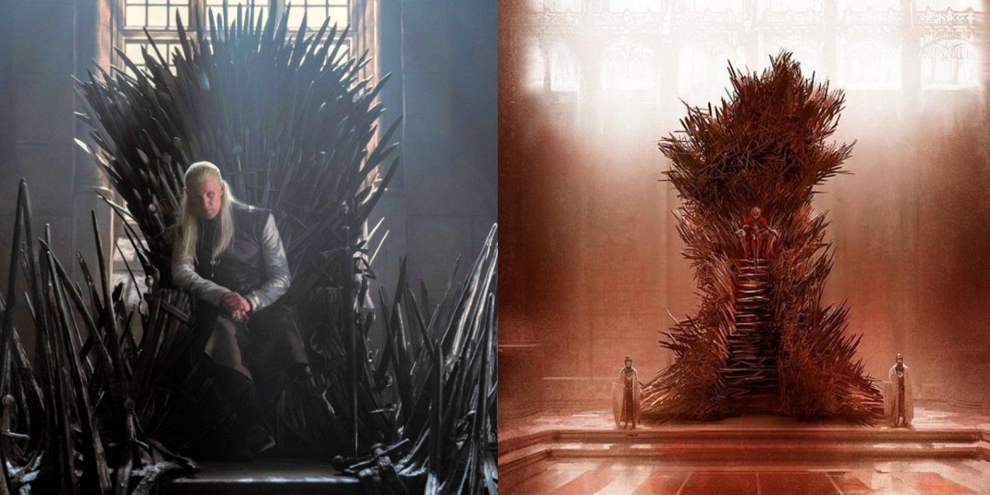 House of the Dragon Iron Throne compared to Marc Simonetti version