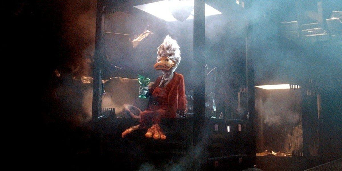 Howard the Duck in the Collector's workshop in Guardians of the Galaxy