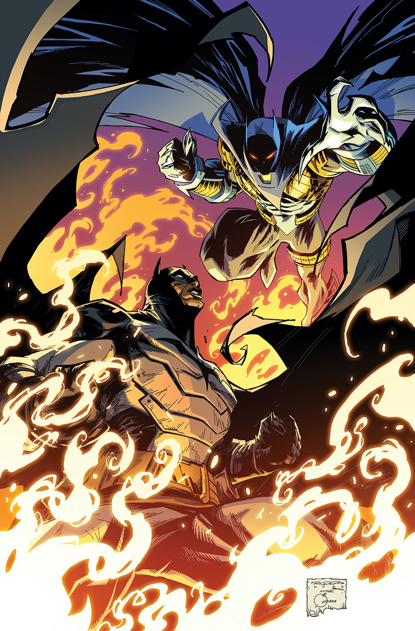 Batman vs Azrael Returns in Epic Throwback Cover Art