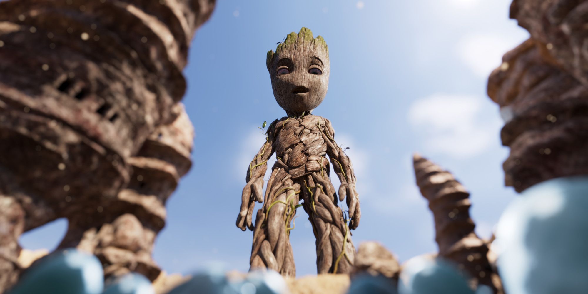 Groot looks on in the first episode of I Am Groot