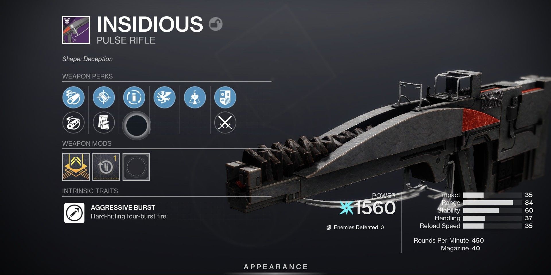 Insidious Pulse Rifle In Destiny 2