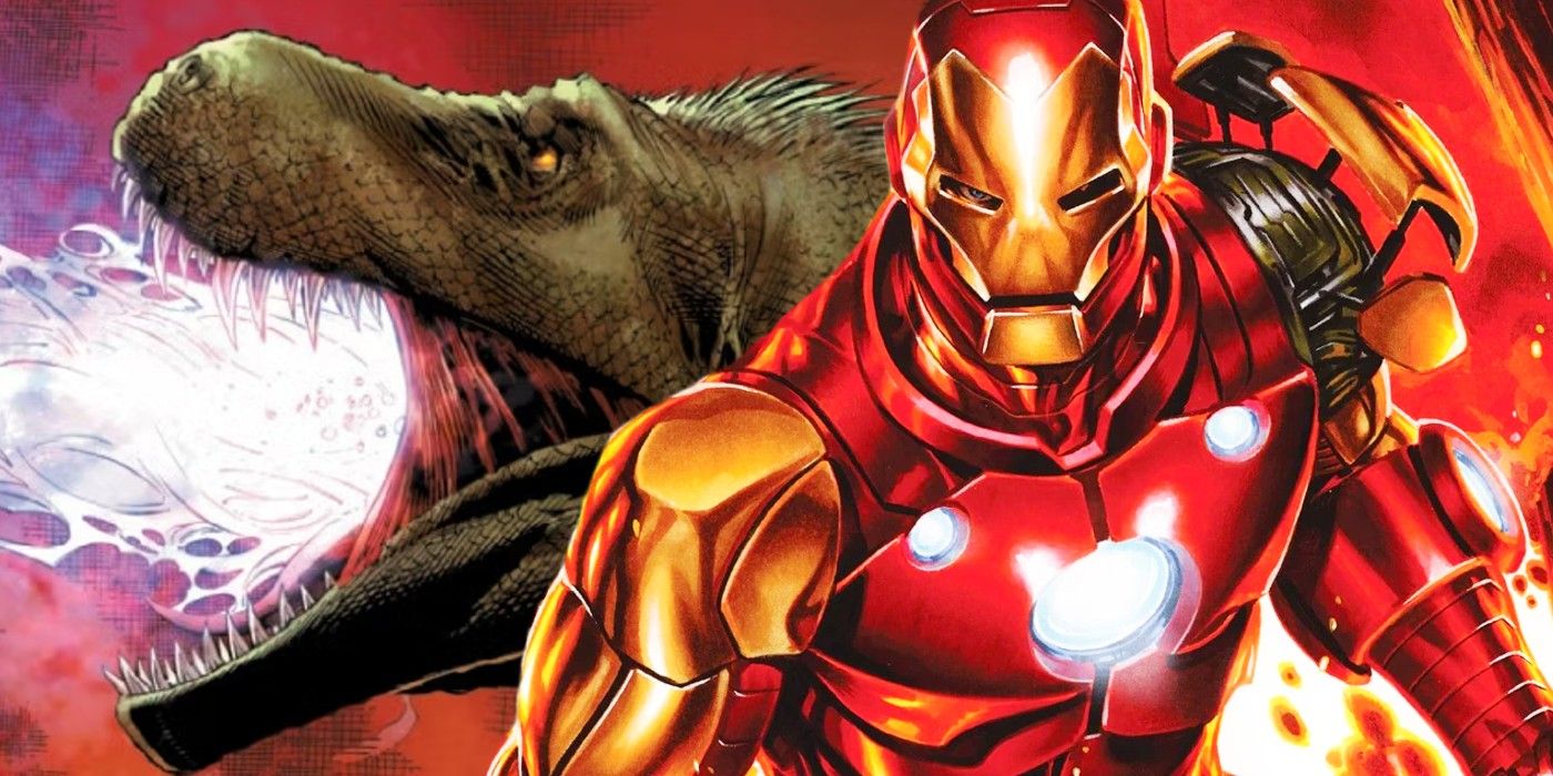 Iron Man avengers dinosaur