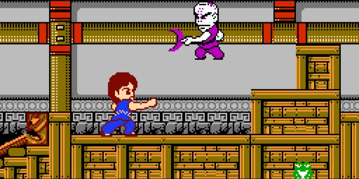 Jackie Chan fights an enemy in Jackie Chan's Action Kung Fu
