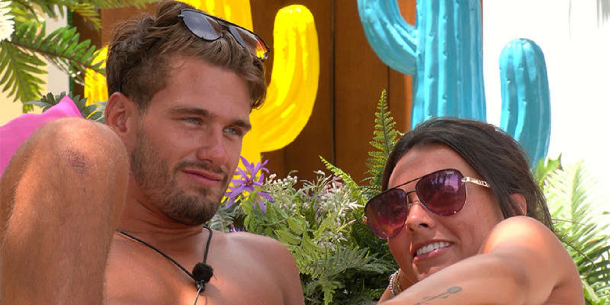 Jacques and Paige relaxing in the sun in Love Island UK season 8