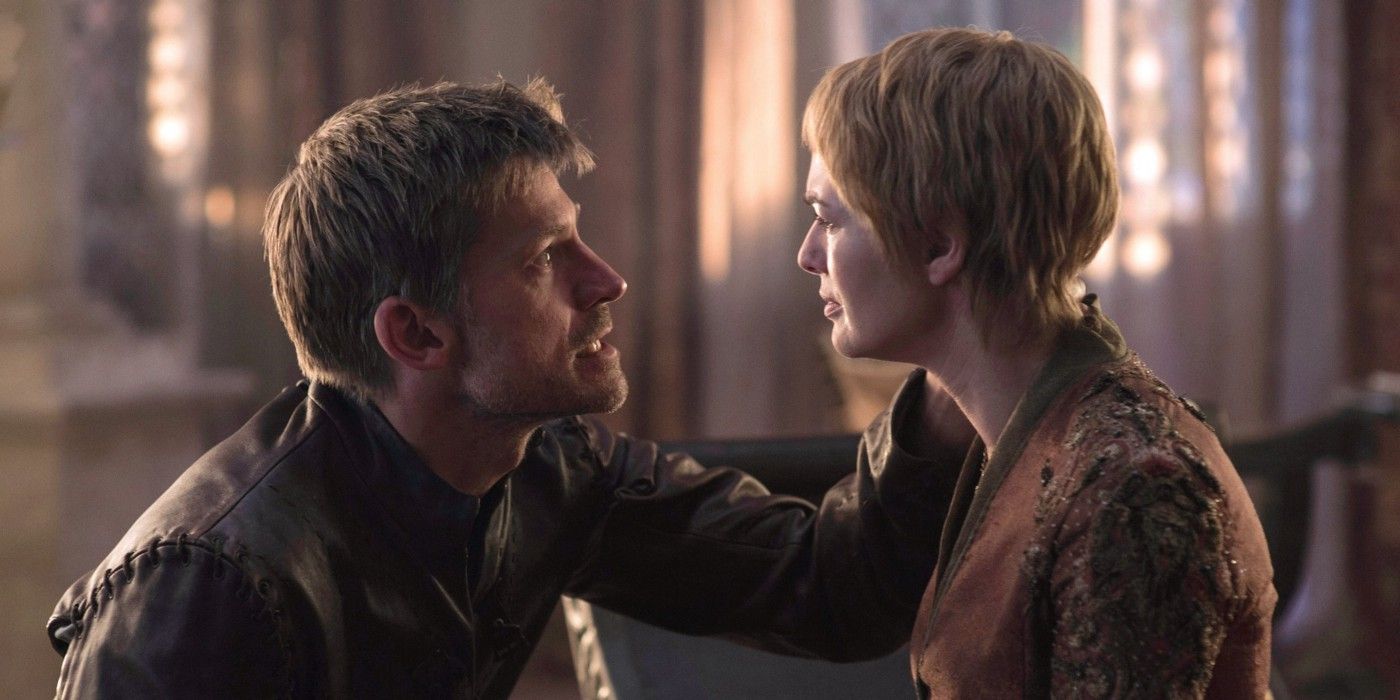 Jaime holding Cersei's head in Game of Thrones