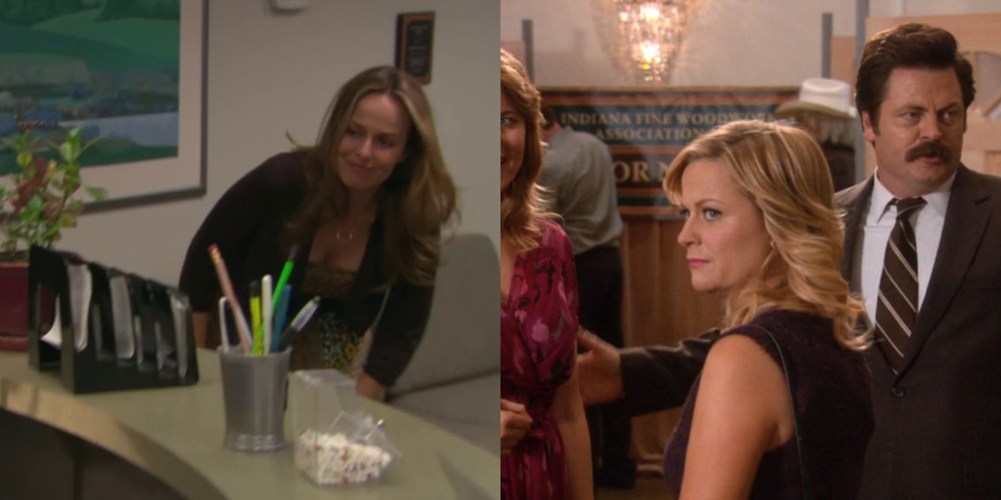 Jan Levinson and Leslie Knope and Ron Swanson photo joined