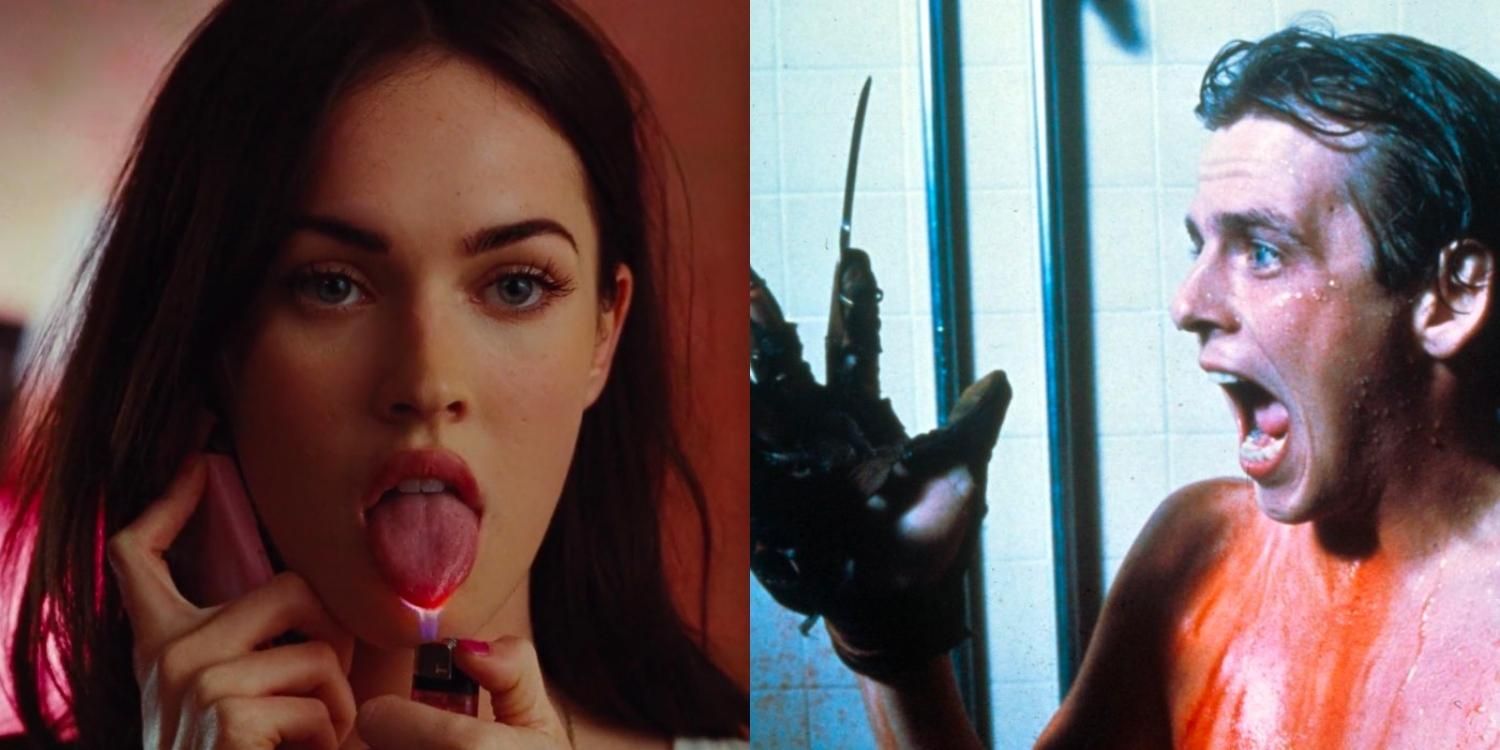 Jennifer burning her tongue in Jennifer's Body and Jesse screaming at his knife hands in Nightmare on Elm Street 2