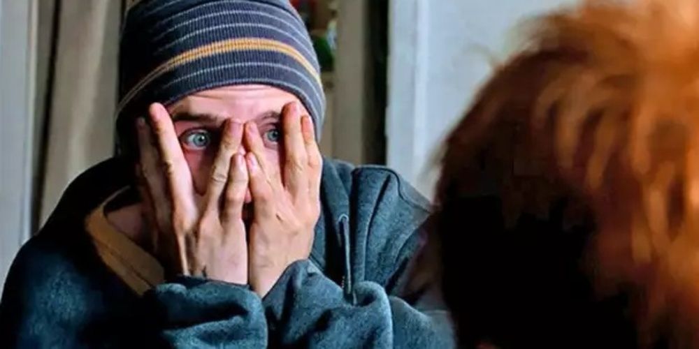 Jesse Pinkman playing peekaboo in Breaking Bad 