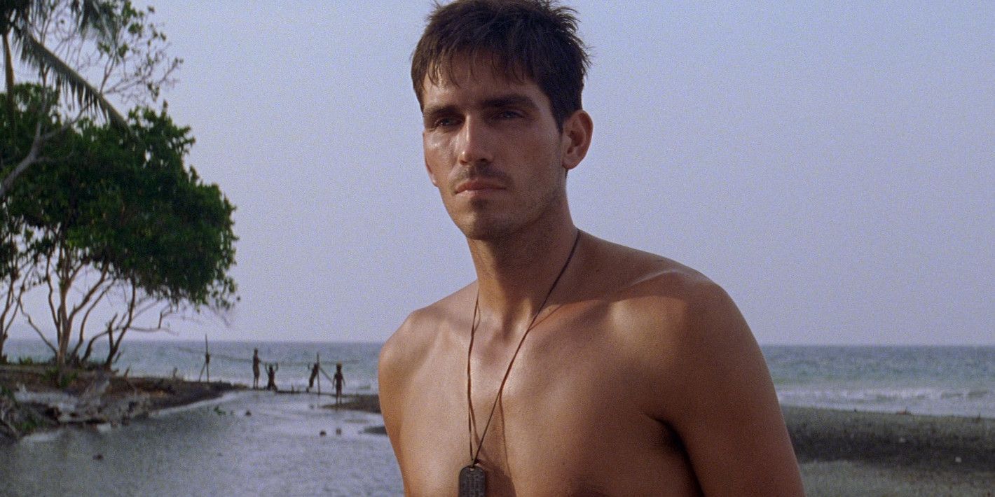 Jim Caviezel as Private Witt in The Thin Red Line.