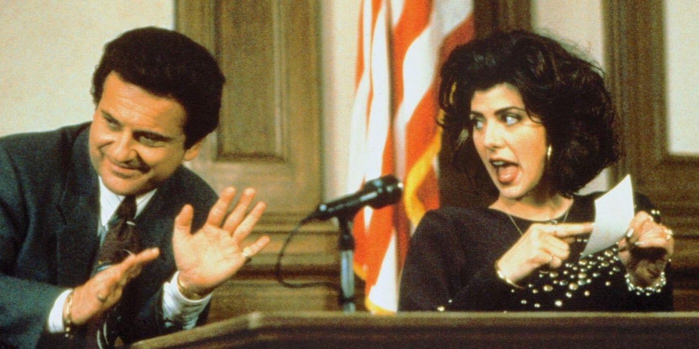 Joe Pesci questioning Marisa Tomei on the stand in My Cousin Vinny