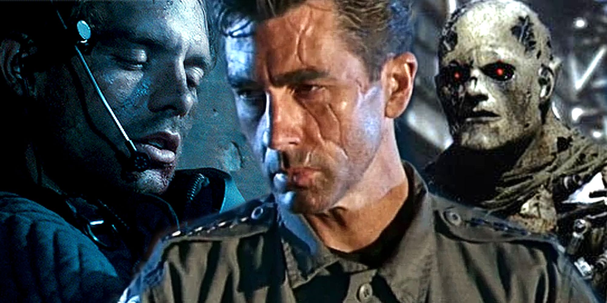 John Connor, Kyle Reese, and a T-660 in the Terminator Movies