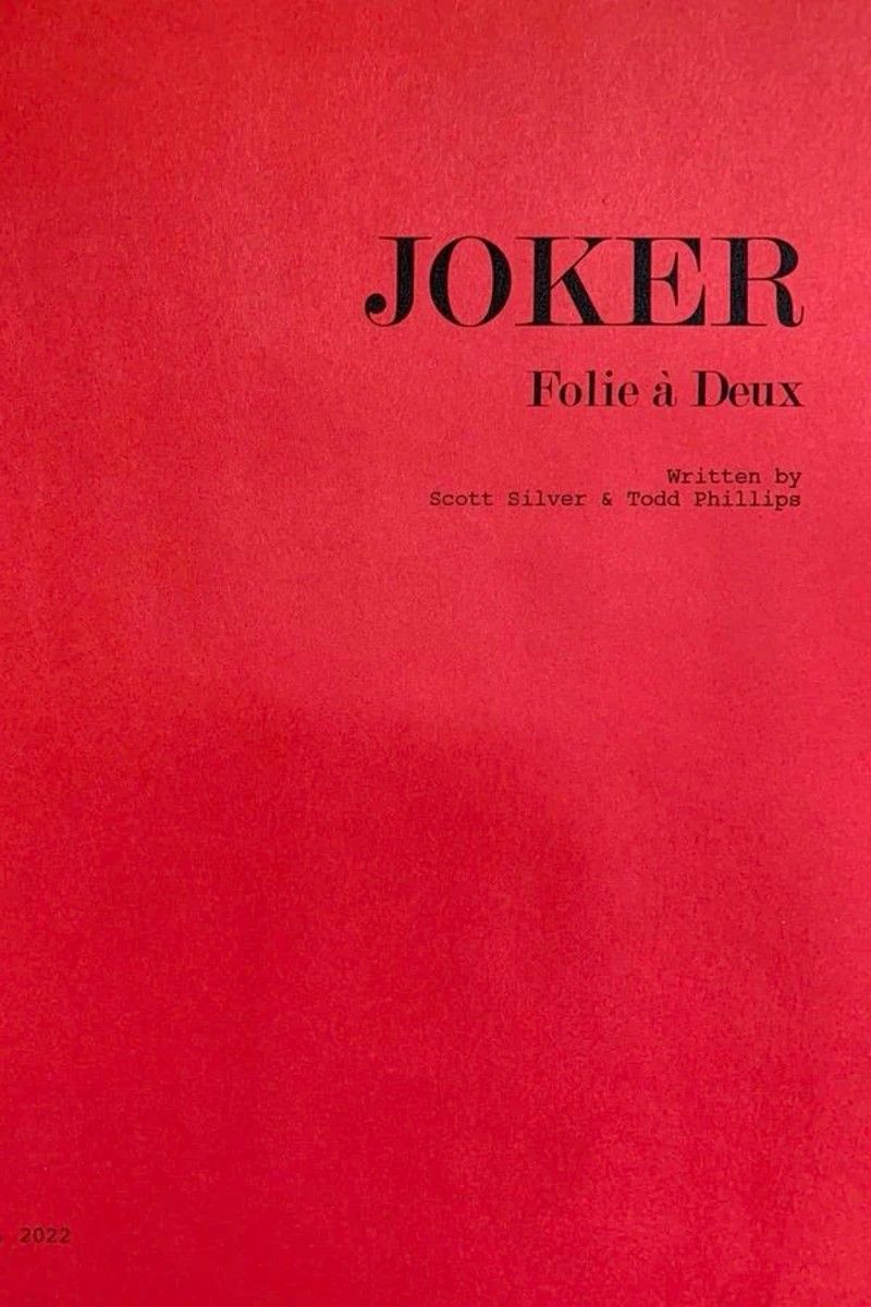 Joker Pt 2 Screenplay