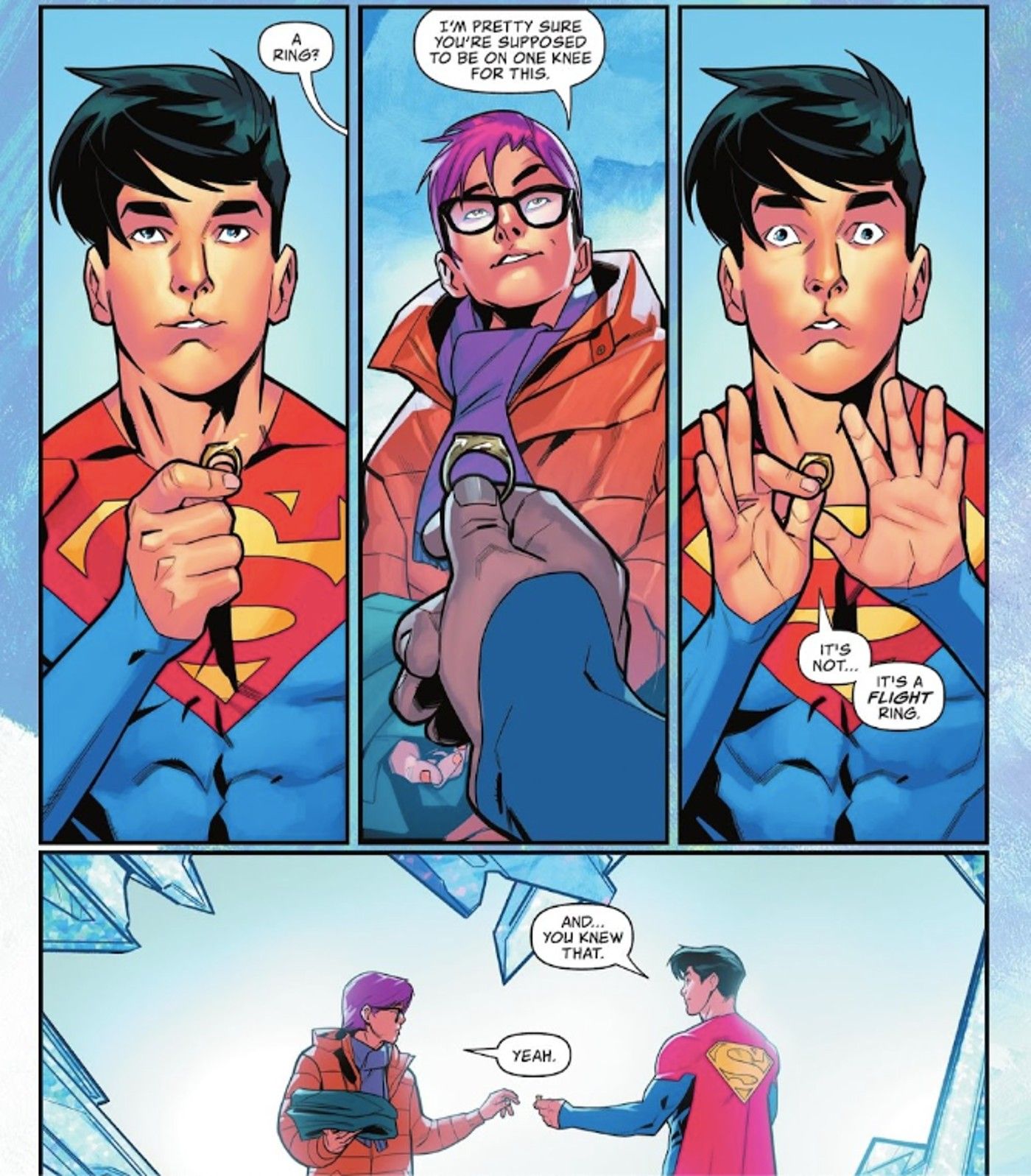 Jon Kent Superman Gives Jay Nakamura Legion Flight Ring