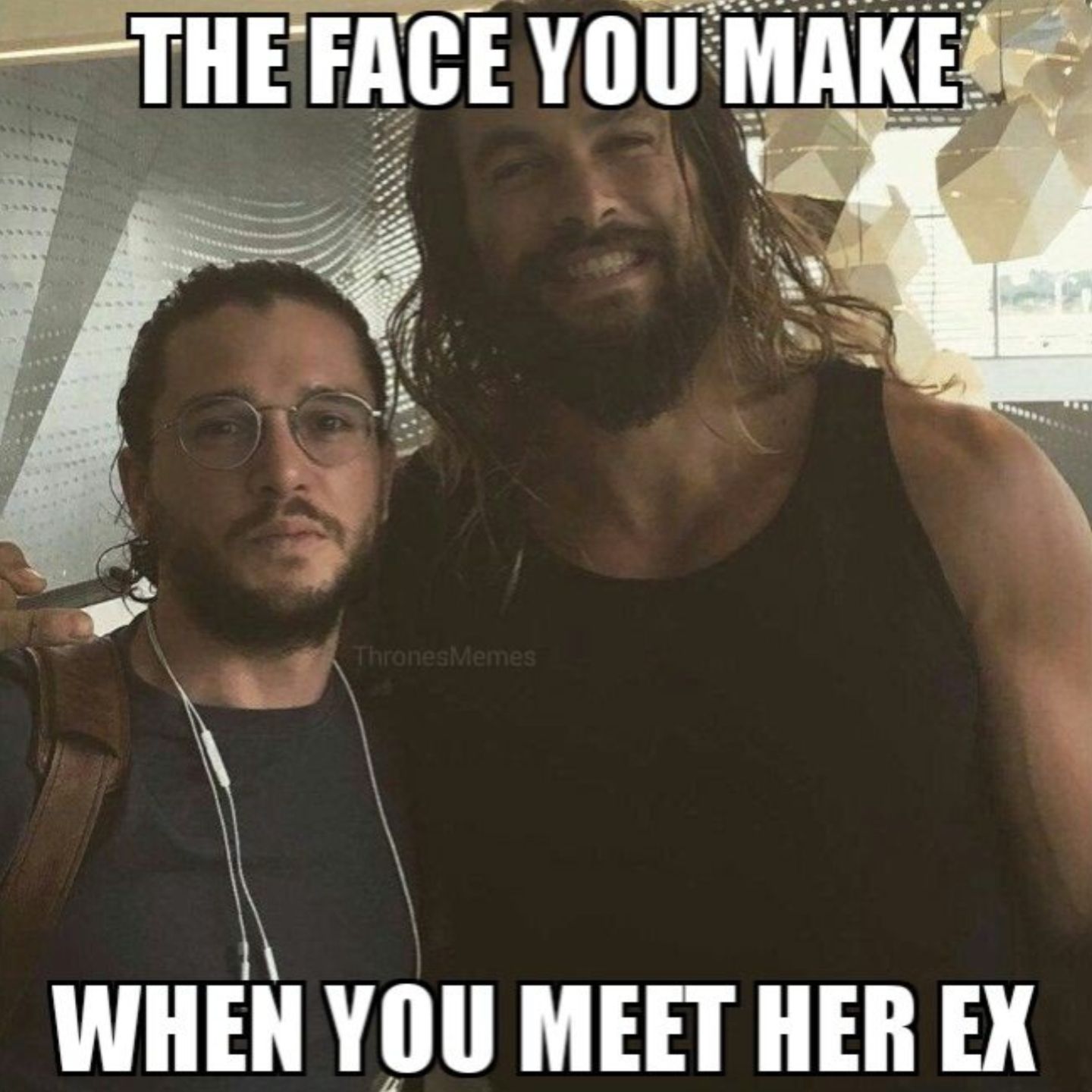 Meme about Jon Snow and Khal Drogo. 