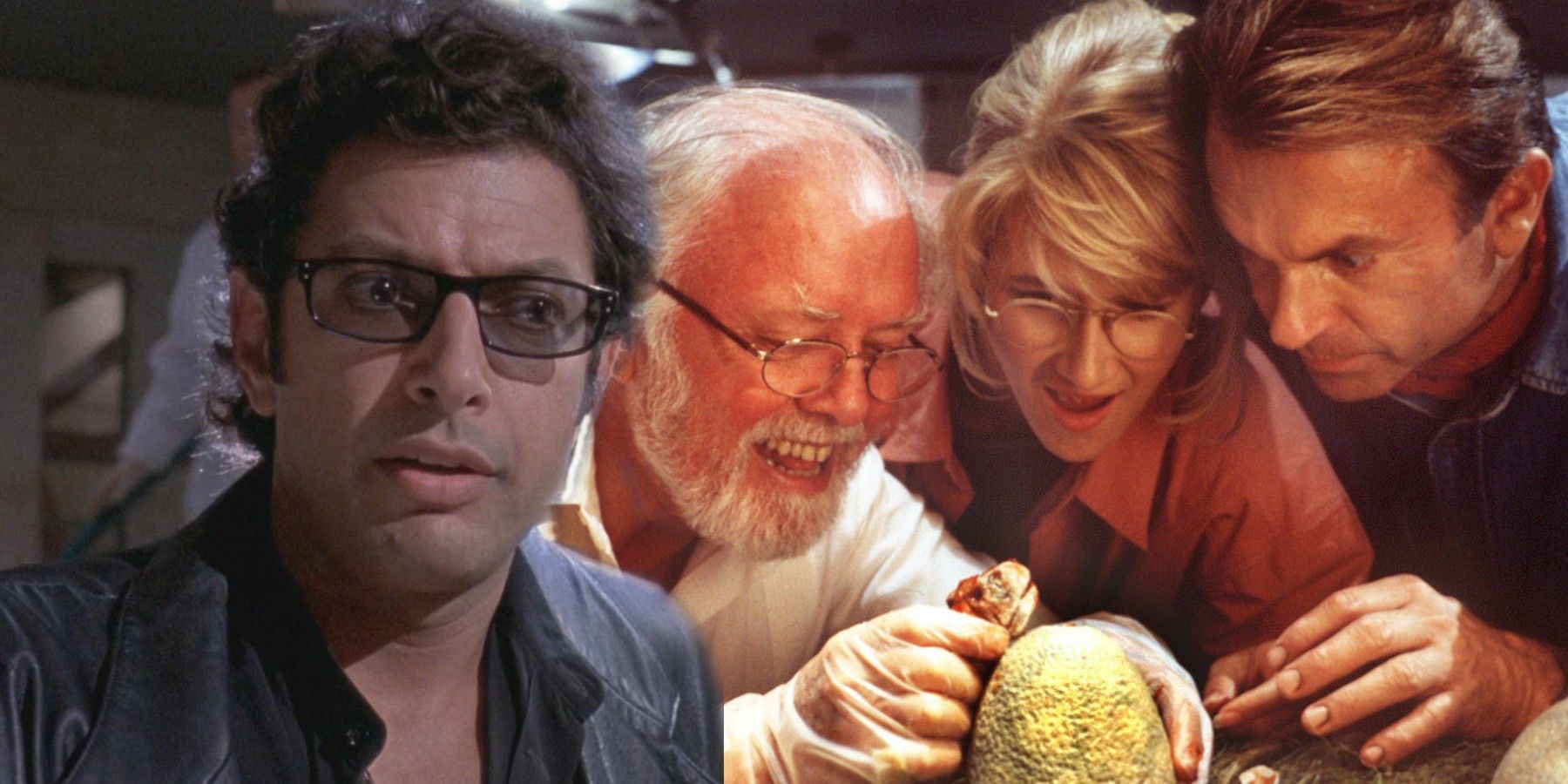 Jurassic Park - Dr Ian Malcolm - Dr John Hammond - Dr Ellie Sattler - Dr Alan Grant - Dinosaur egg hatching