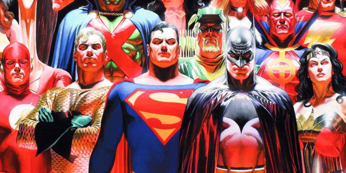 Epic Justice League Battle Art by Alex Ross