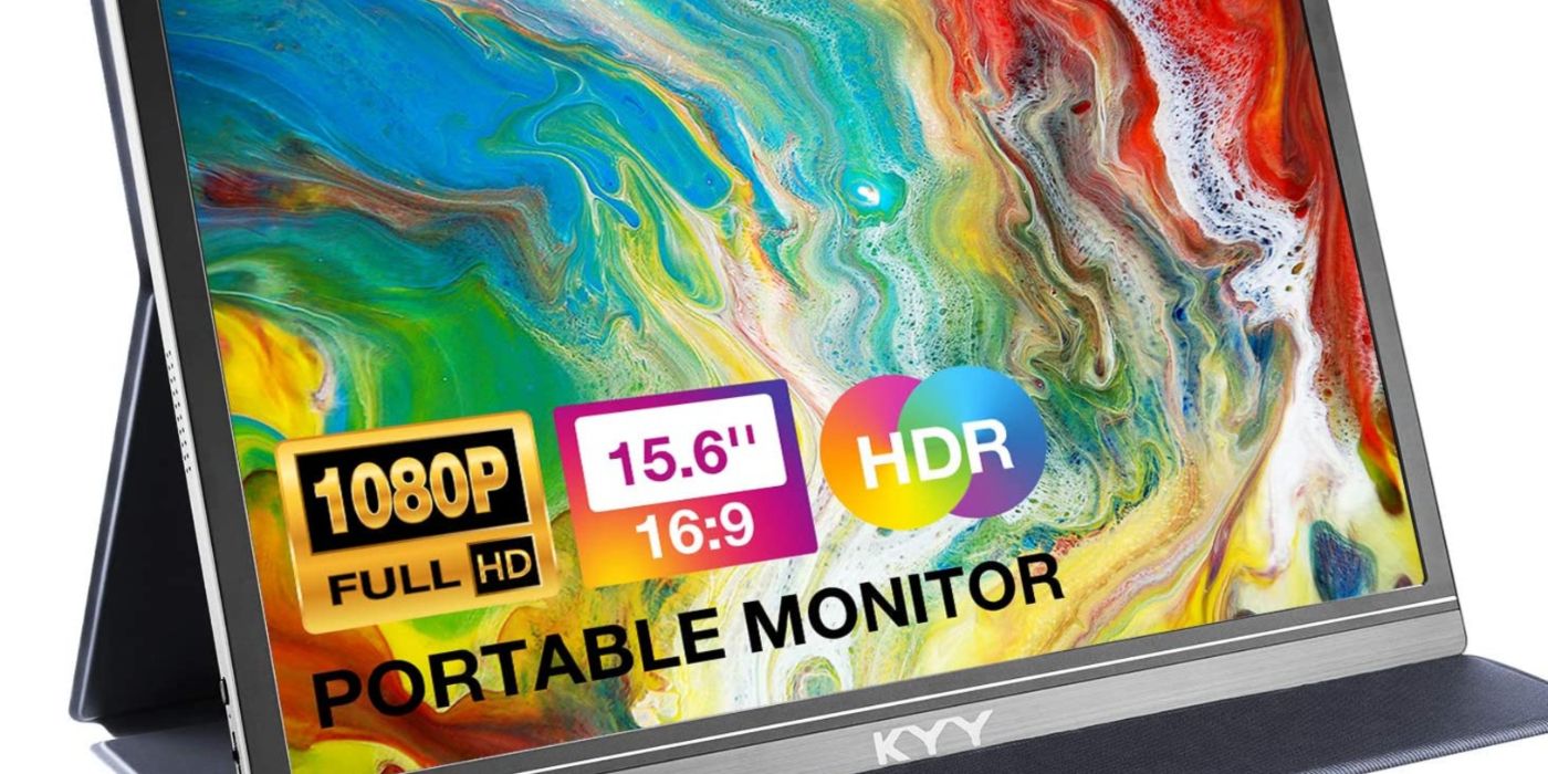 Promo image of KYY's portable 1080p monitor.