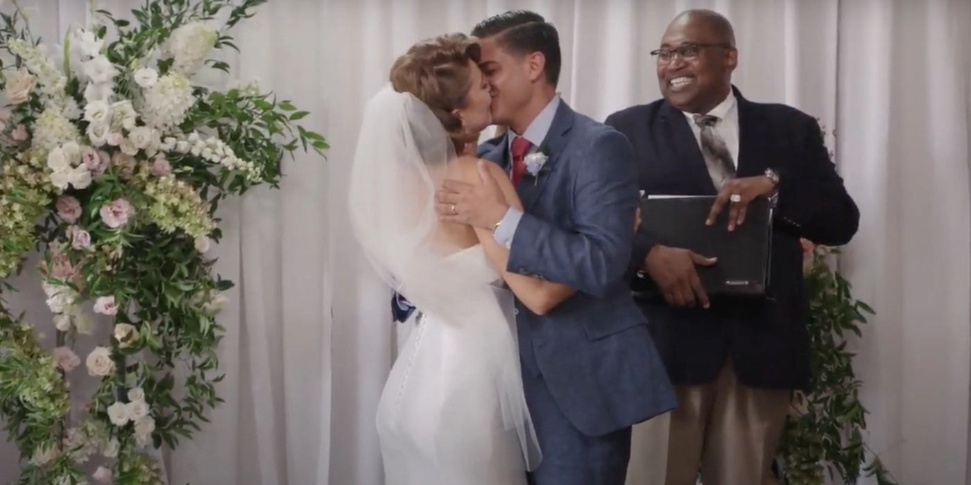 Kara and Guillermo's wedding 90 Day Fiance kissing