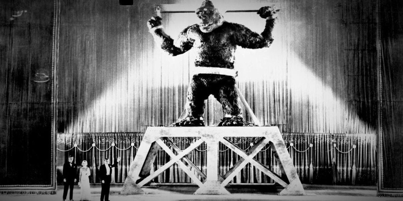 King Kong on stage when captured in the 1933 movie
