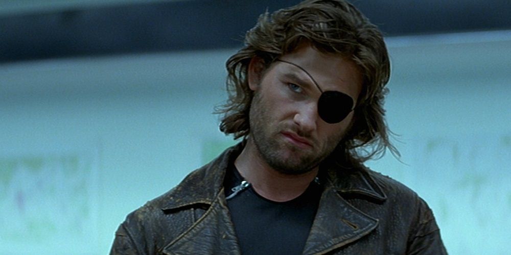 Kurt Russell usando um tapa-olho em Fuga de Nova York