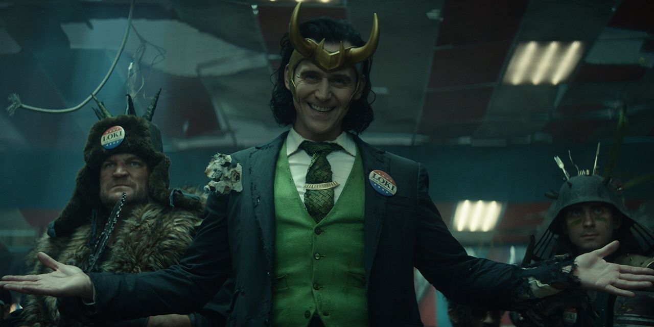 Loki holding his arms open in the MCU