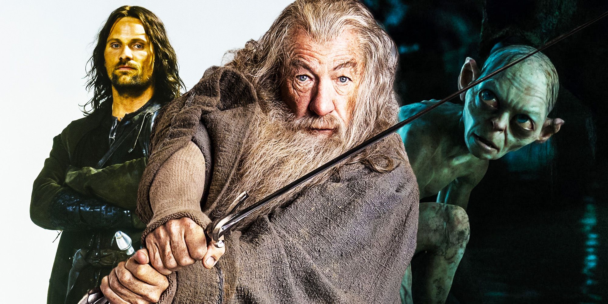 Lord of the rings gandalf Aragorn Gollum