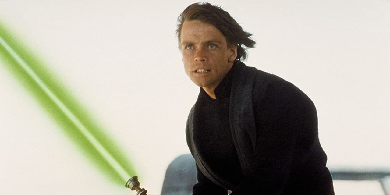 Luke springs into action in Return of the Jedi