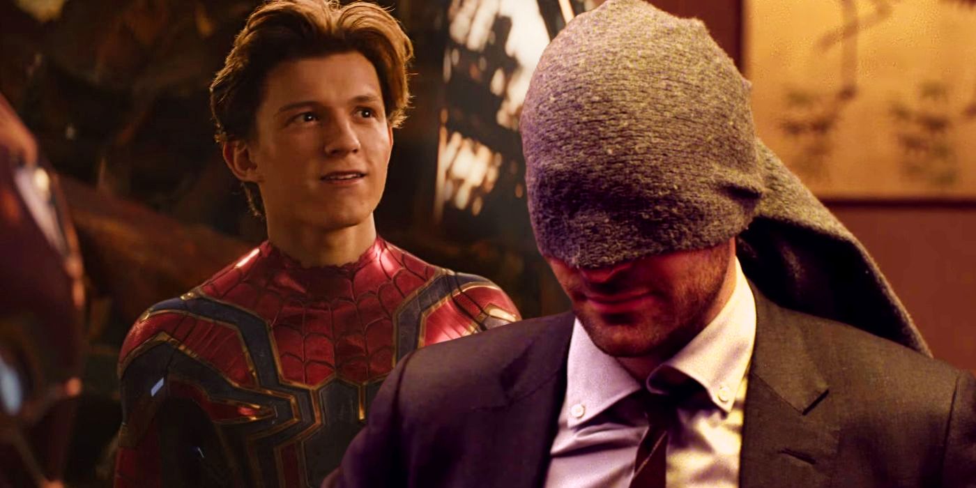 Tom Holland as Spider-Man and Charlie Cox as Daredevil in the MCU