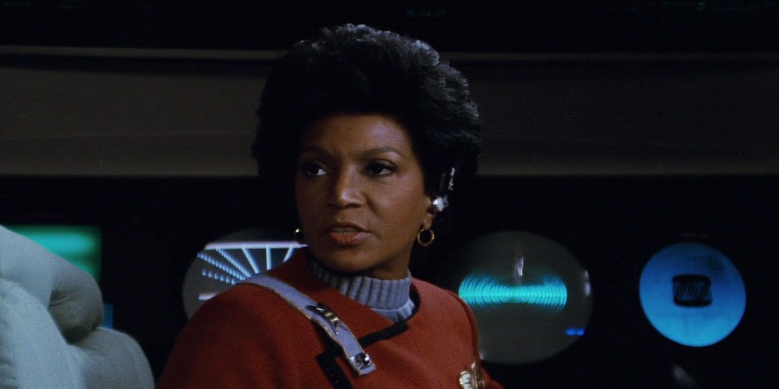 Image of Uhura on the Bridge at the communications station