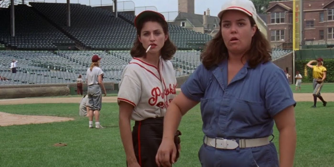 Mae e Doris em campo em A League of Their Own.