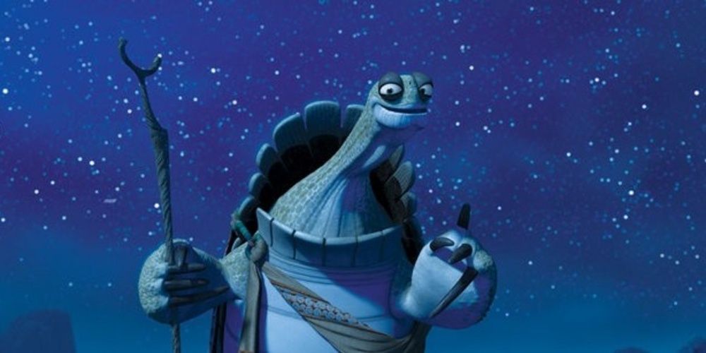Master Oogway in the starry night in Kung Fu Panda