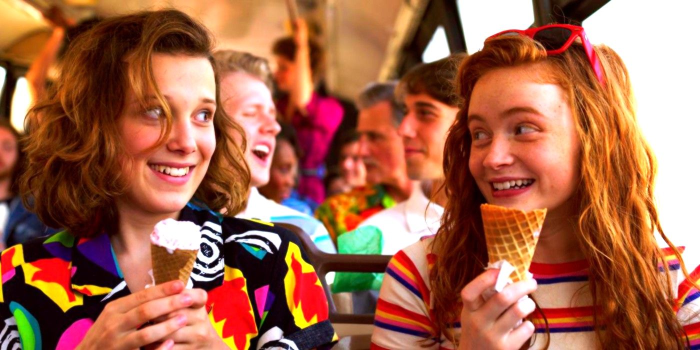 Max and Eleven get ice cream in Stranger Things 3