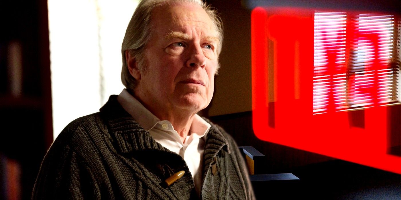 Michael McKean as Chuck and exit sign in Better Call Saul