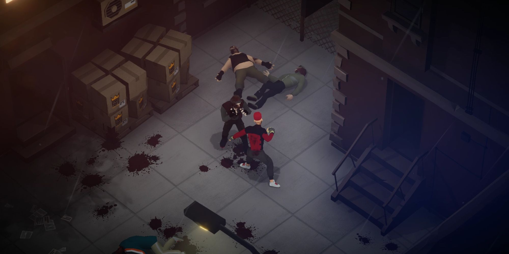 Midnight Fight Express Review babyface fighting bikers in an alley