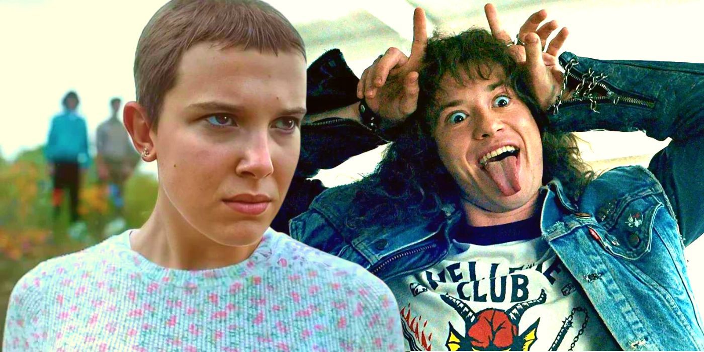 Milly Bobby Brown and Joseph Quinn as Eleven and Eddie Munson In Stranger Things Season 4