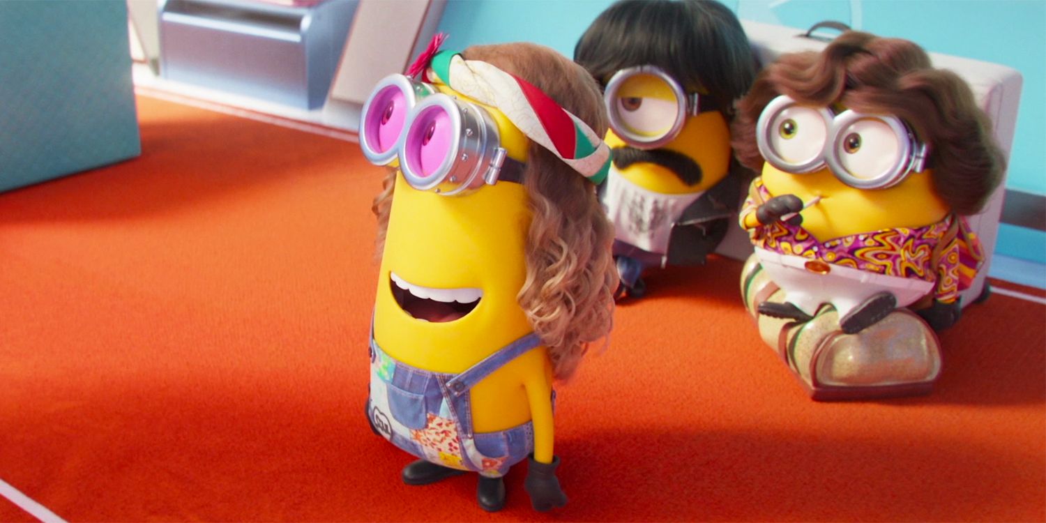 Minions dressed in 70s apparel