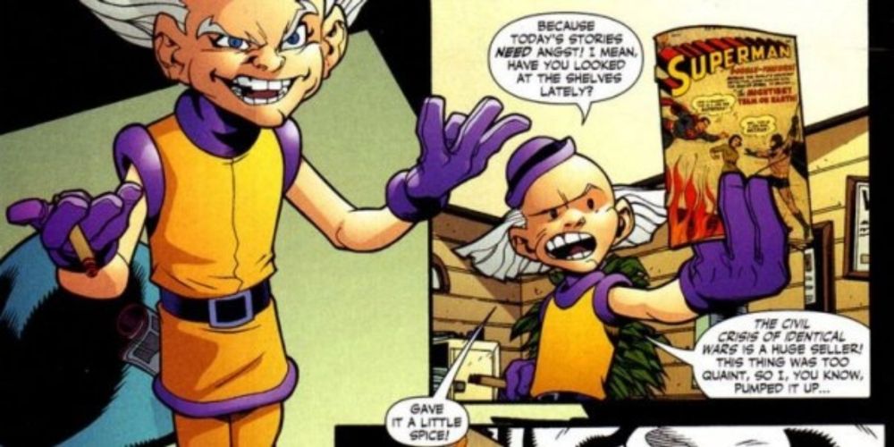 Mister Mxyzptl breaks the fourth wall in DC comics