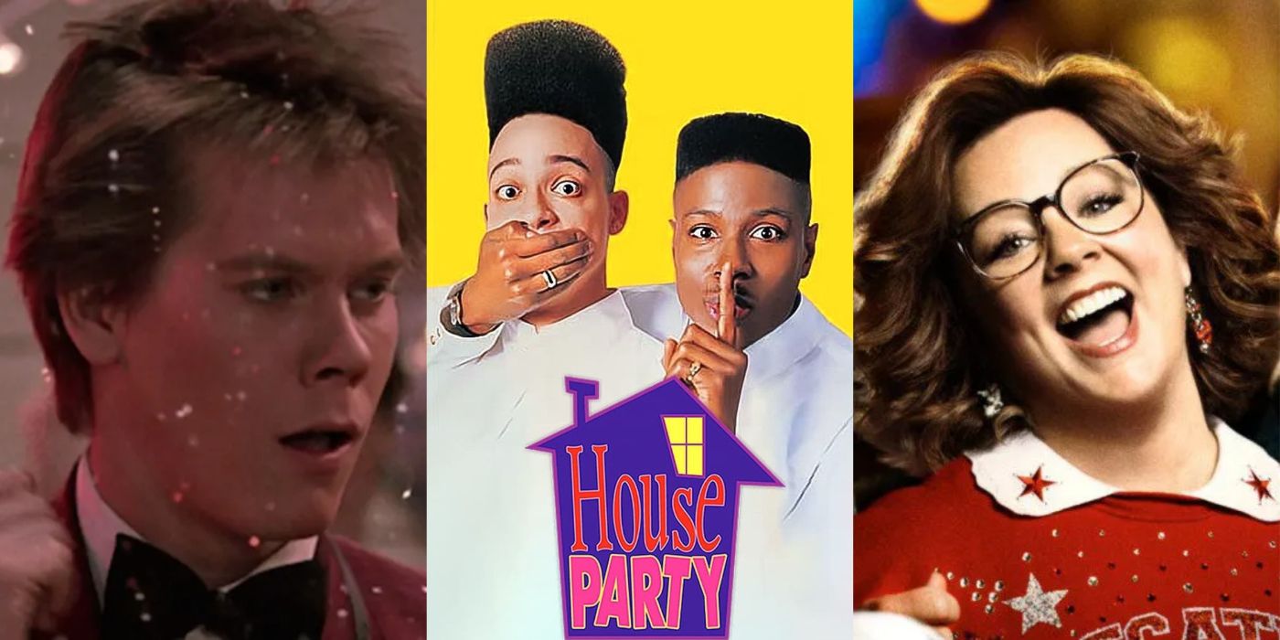 Clips from the movies Footloose, House Party, and Life of the Party. 