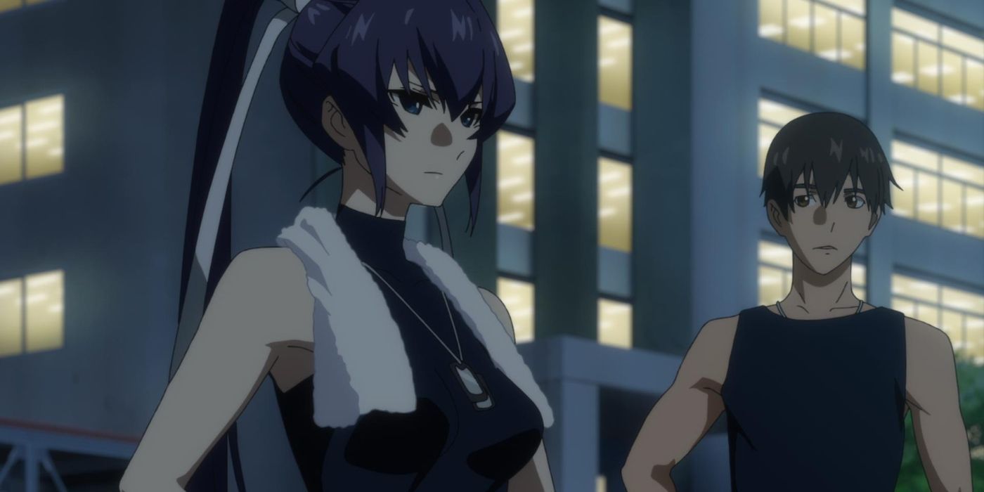 Two characters from the Muv Luv Alternative anime looking worried.