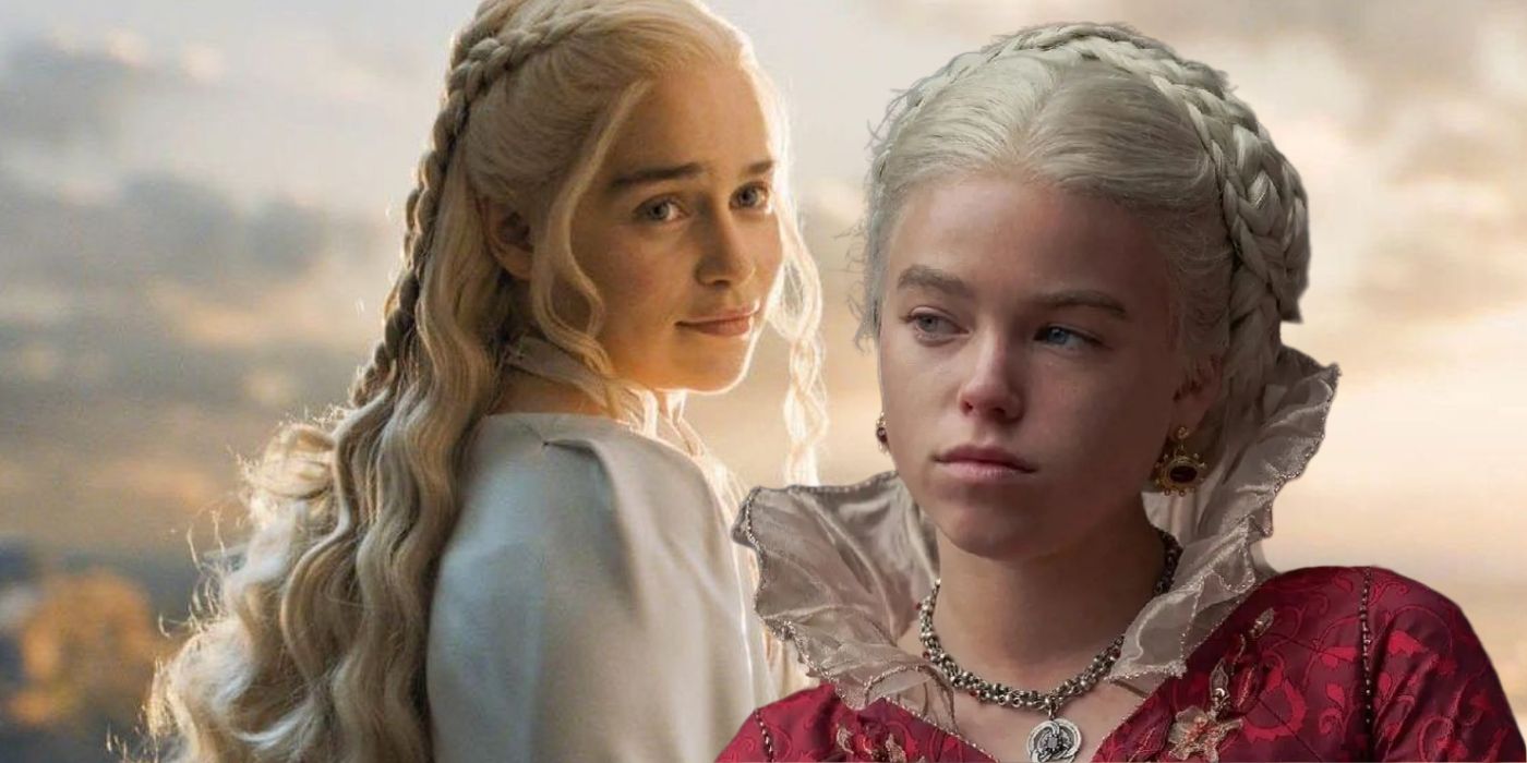 Rhaenyra Targaryen and Daenerys Targaryen - House of the Dragon/ Game of Thrones collage