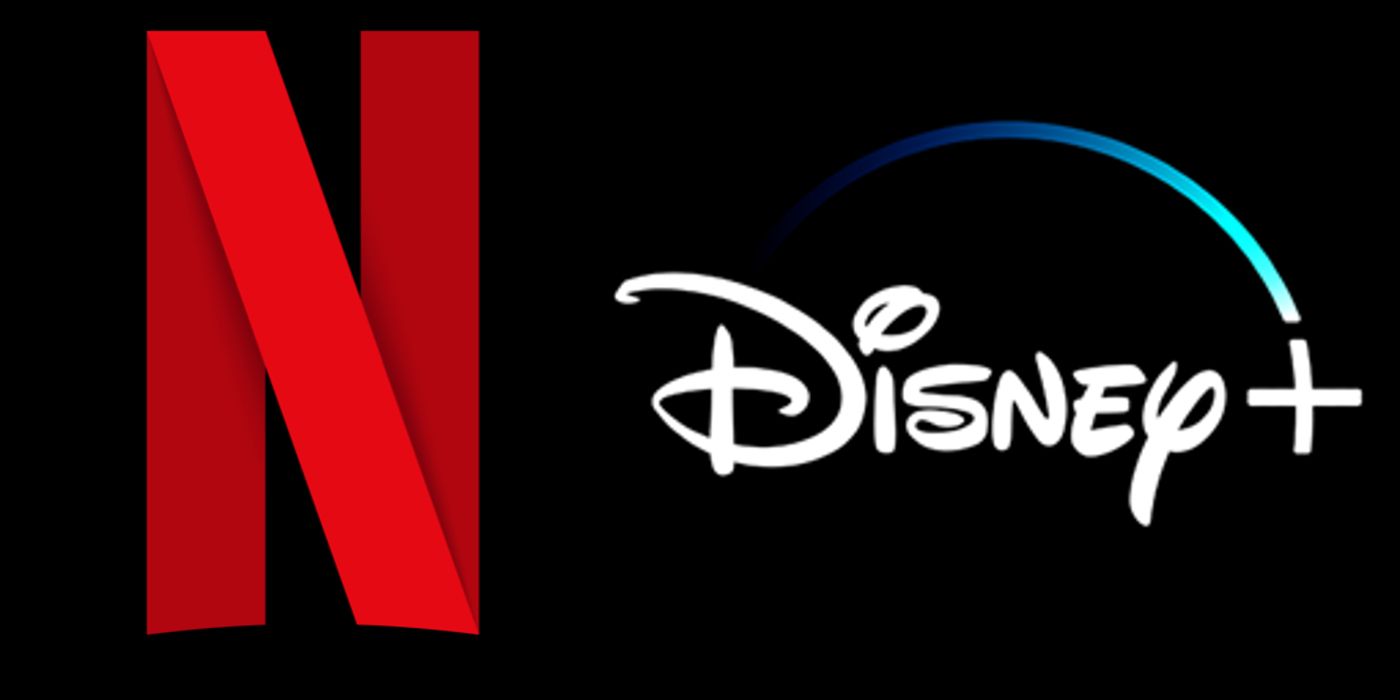 Logos of Netflix and Disney +
