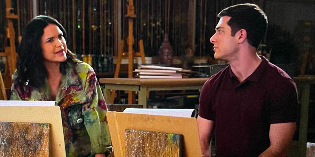 Ben and Margot in the art studio in Never Have I Ever