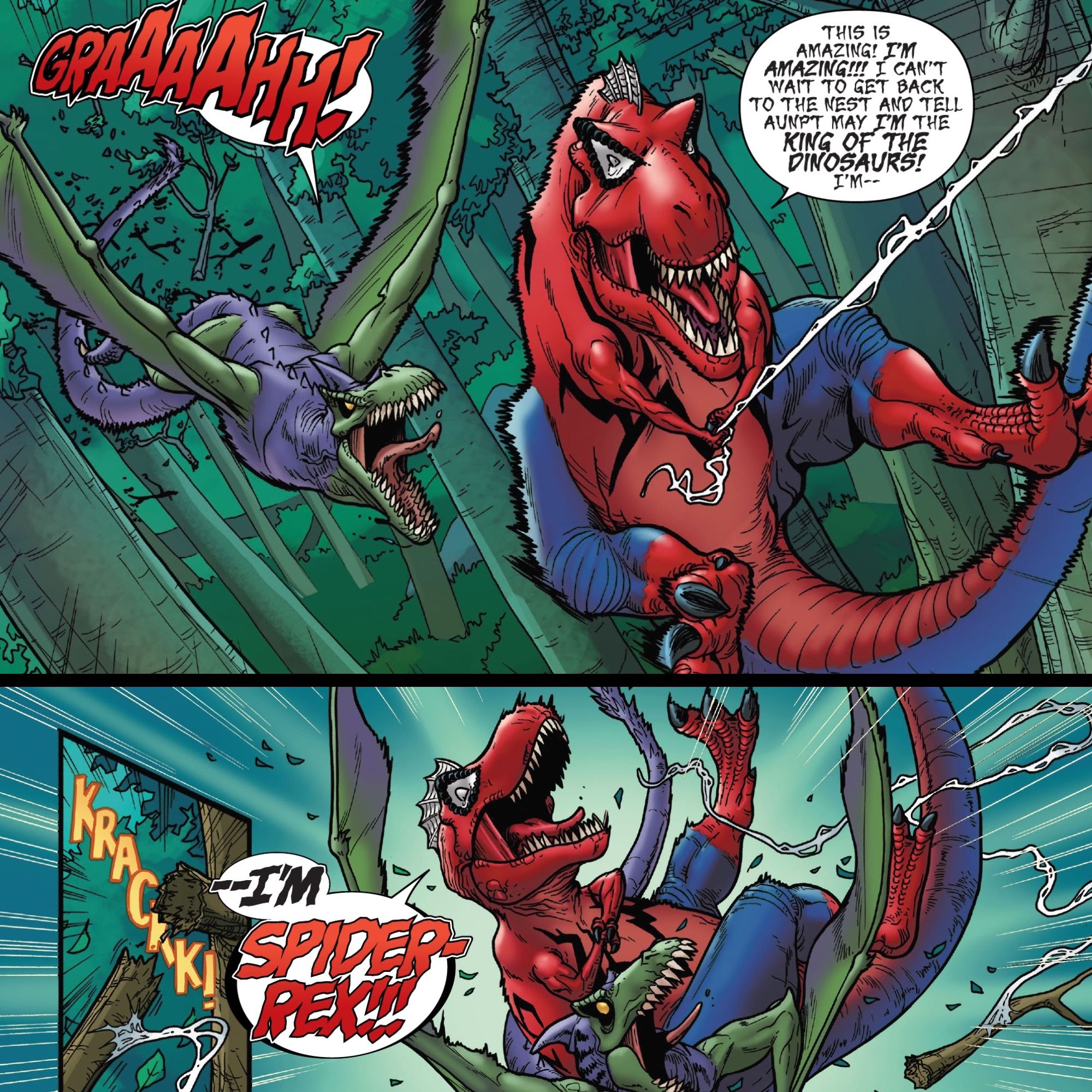 Marvel's Prehistoric Spider-Man Is King of The Dinosaurs