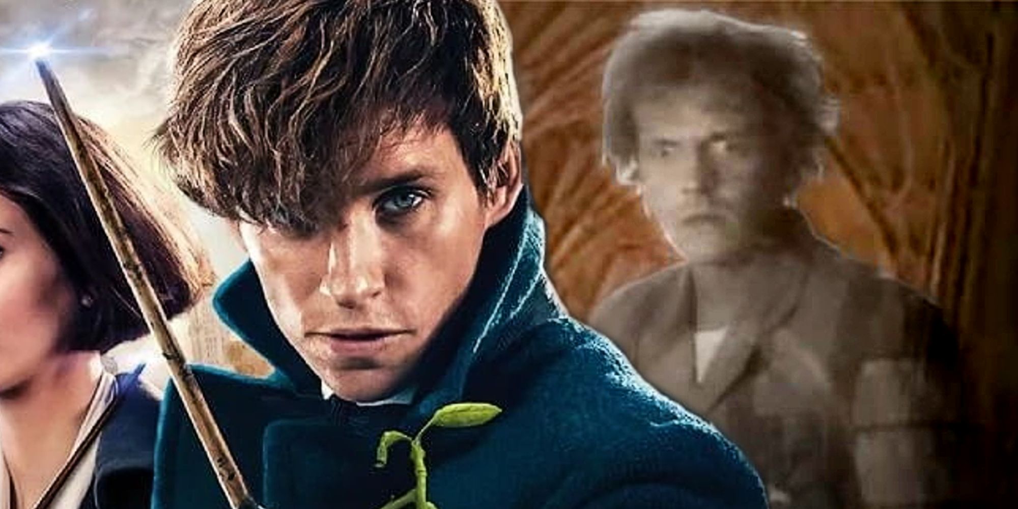 Newt Scamander in Fantastic Beasts and Peeves in Harry Potter